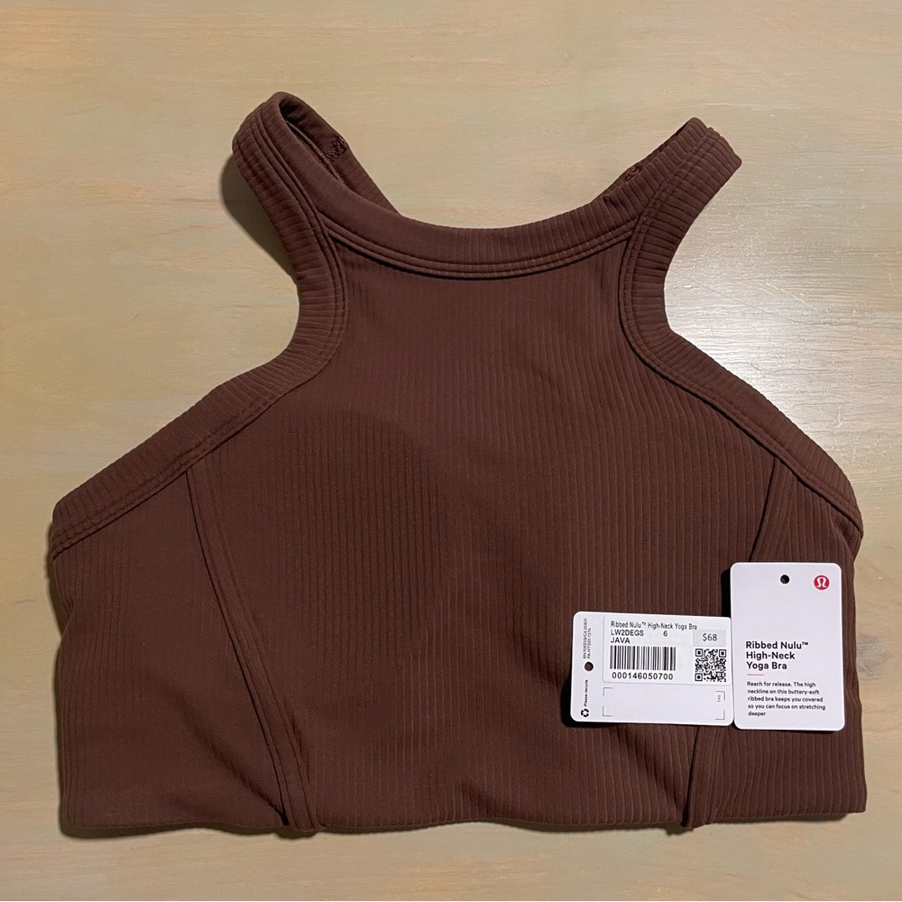Lululemon Ribbed high neck bra size 6